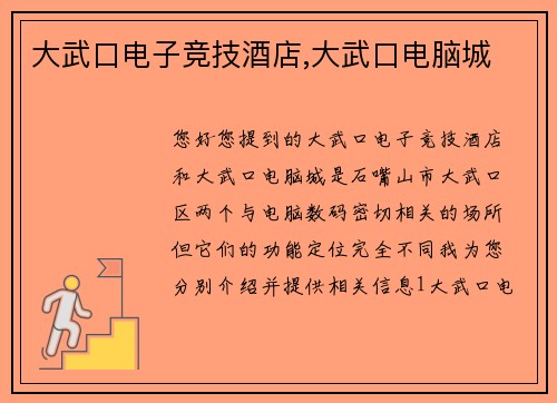 大武口电子竞技酒店,大武口电脑城